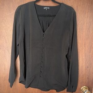 Dynamite Elegant Black Button-Down Blouse